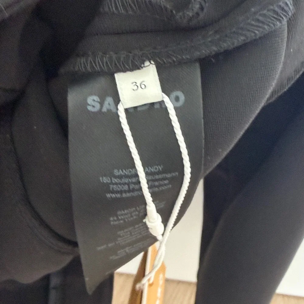 BNWT Sandro Black Military-Style Button Jacket with Silver Accents size 36 - Picture 6 of 7